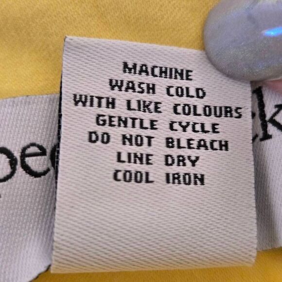 Peck & Peck Womens Flat Front Pedal Pushers Capri Pants Yellow Petite Size 8P - Picture 5 of 9